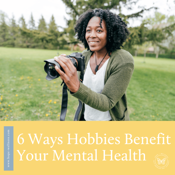 The role of hobbies in promoting mental wellness