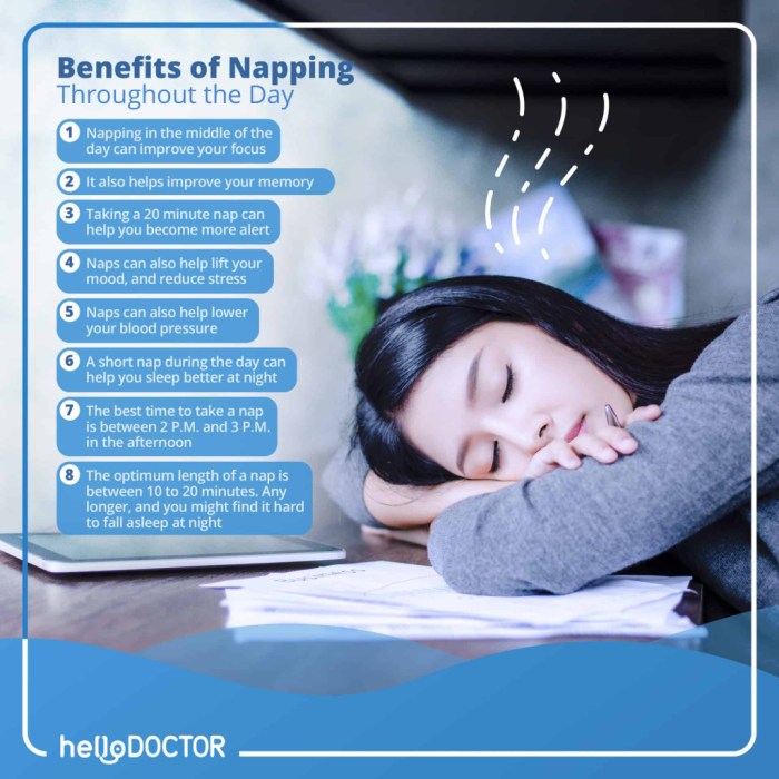 Benefits of napping for enhancing daytime alertness